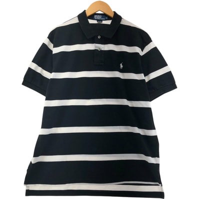 古着 ラルフローレン Ralph Lauren POLO by Ralph Lauren 半袖 ボーダー ポロシャツ メンズXL相当/eaa557444