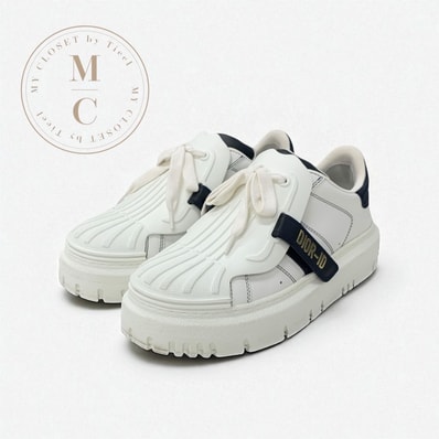 クリスチャンディオール CHRISTIAN DIOR Dior-ID スニーカー 靴 シューズ レザー ラバー ホワイト ブラック ロゴ ベルクロ