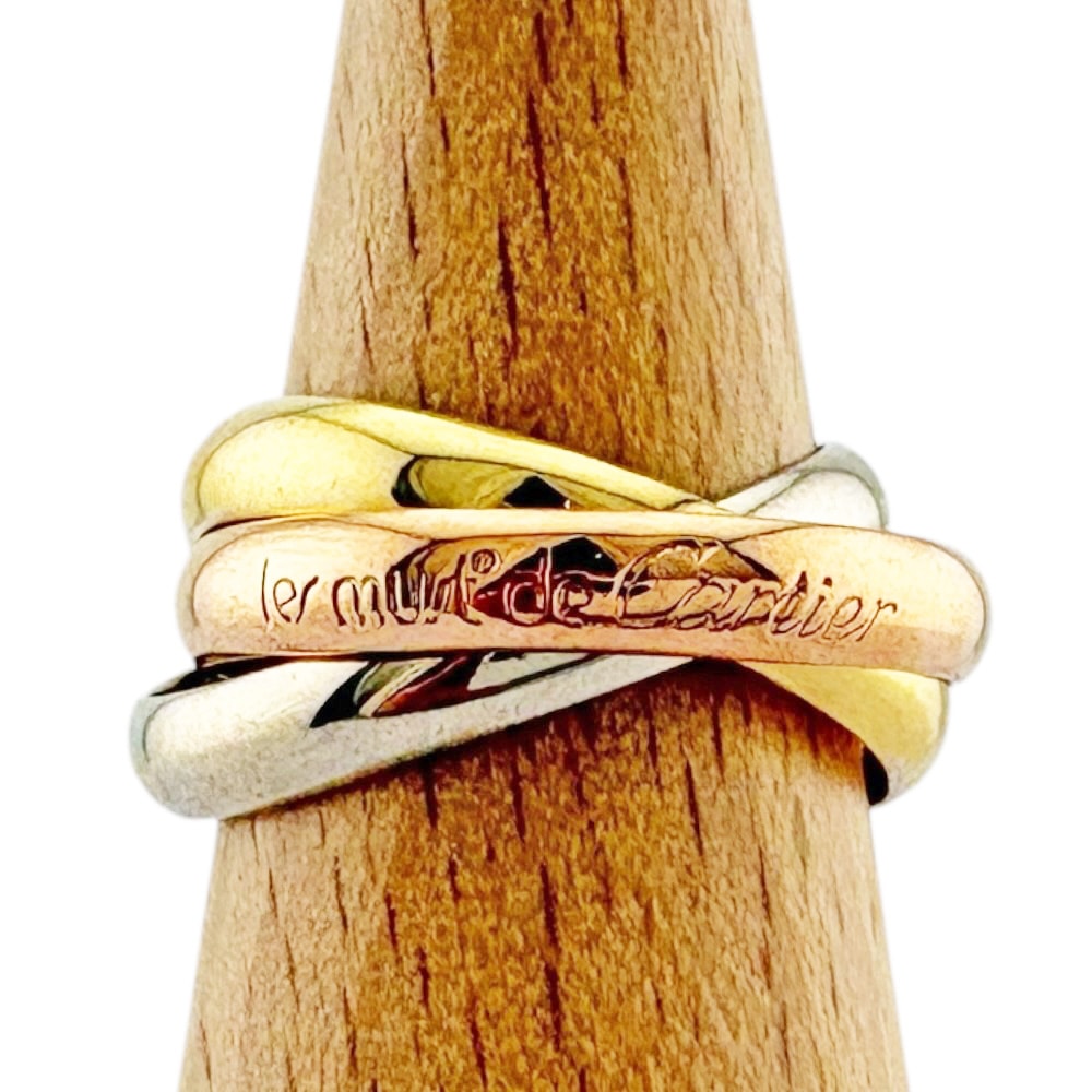 カルティエ トリニティ リング 指輪 14.5号 18金 K18イエローゴールド レディース CARTIER  中古