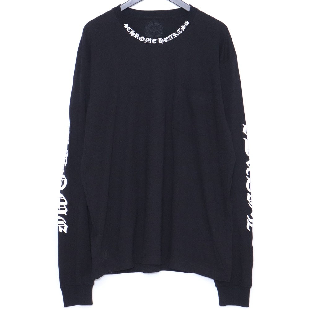 Chrome Hearts Neck Logo Pocket L/S Tee "Black"