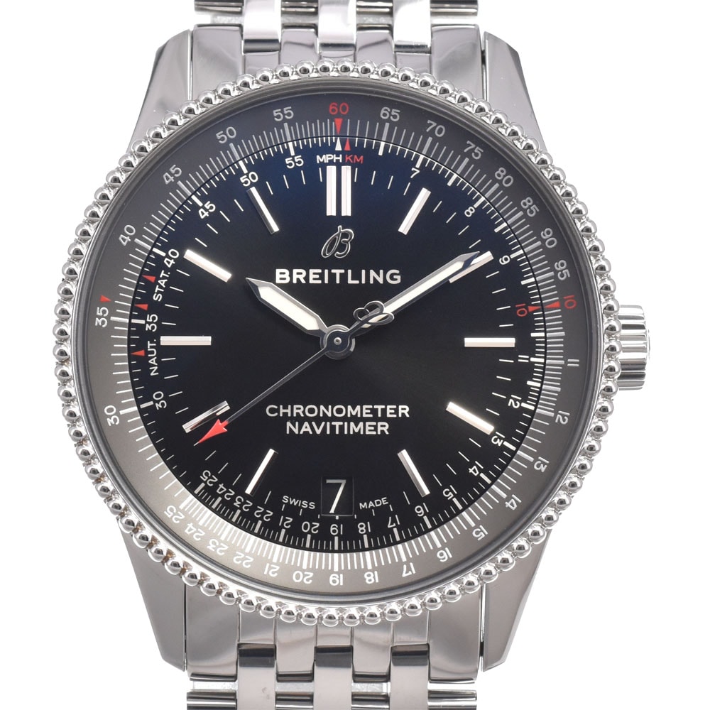 ブライトリング BREITLING A17325/A17325241B1P1 ナビタイマー1 ブラック 自動巻き メンズ 美品 箱・保証書付き 腕時計 M#150490