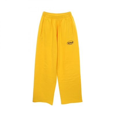 バレンシアガ BALENCIAGA BALENCIAGA × Scholl スウェットバギーロングパンツ パンツ 衣料品 ボトムス コットン メンズ レディース イエロー系 844177 【中古】
