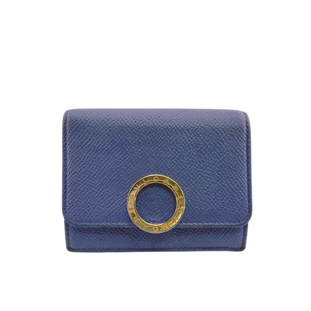 B (目立った傷や汚れなし)】ブルガリ BVLGARI 三つ折り財布 ロゴ