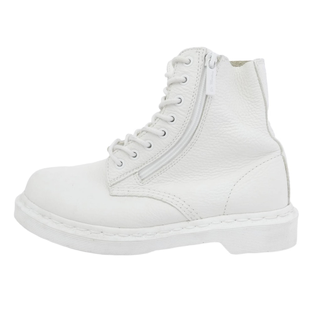 Dr.Martens ドクターマーチン ブーツ AW005 SK11R フロントサイドジップ 8ホール レザー ブーツ ホワイト系 UK6【中古】