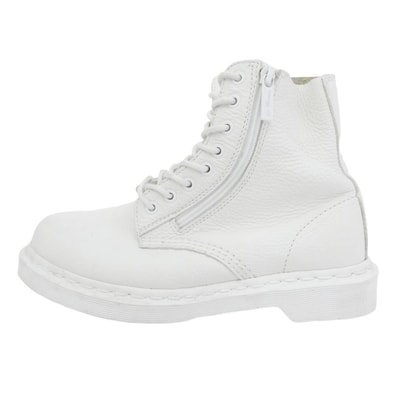 Dr.Martens ドクターマーチン ブーツ AW005 SK11R フロントサイドジップ 8ホール レザー ブーツ ホワイト系 UK6【中古】