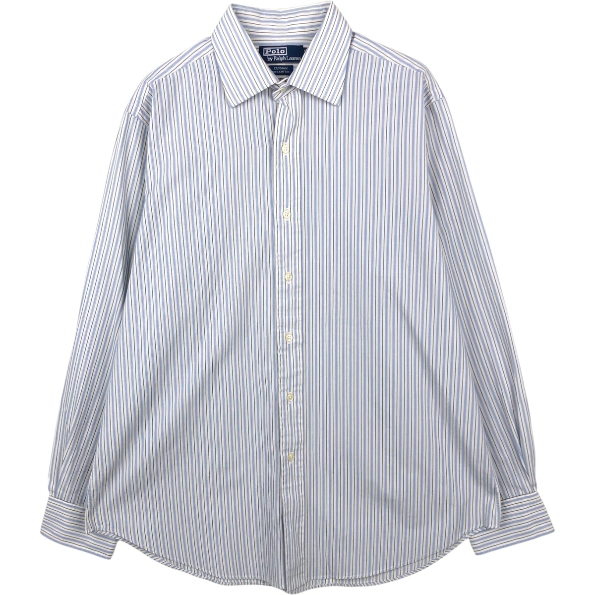 古着 ラルフローレン Ralph Lauren POLO by Ralph Lauren CURHAM マルチストライプ 長袖 コットンストライプシャツ メンズL相当/eaa666340