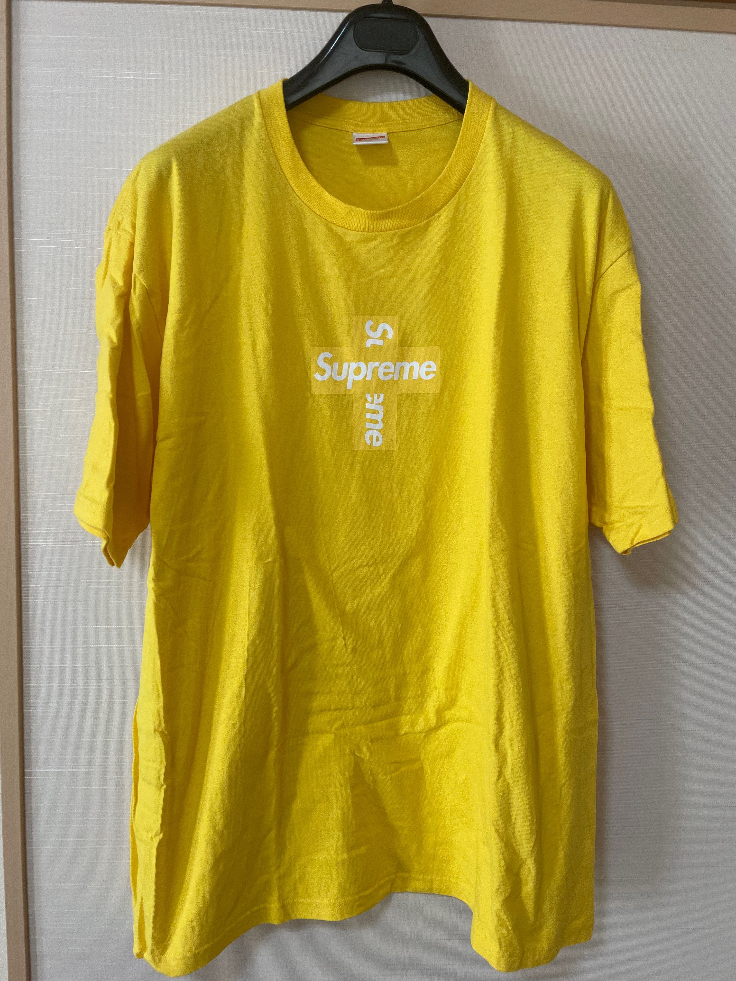 Supreme Cross Box Logo Tee "Yellow"