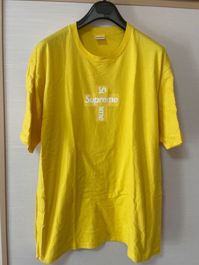 Supreme Cross Box Logo Tee "Yellow"