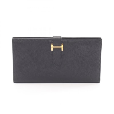 エルメス HERMES ベアンクラシック 二つ折り長財布 財布 レザー ヴォーエプソン ヴォーエプソン ブラック(エルメス) □K刻印(2007年製造) レディース ブラック系 038671CC 【中古】