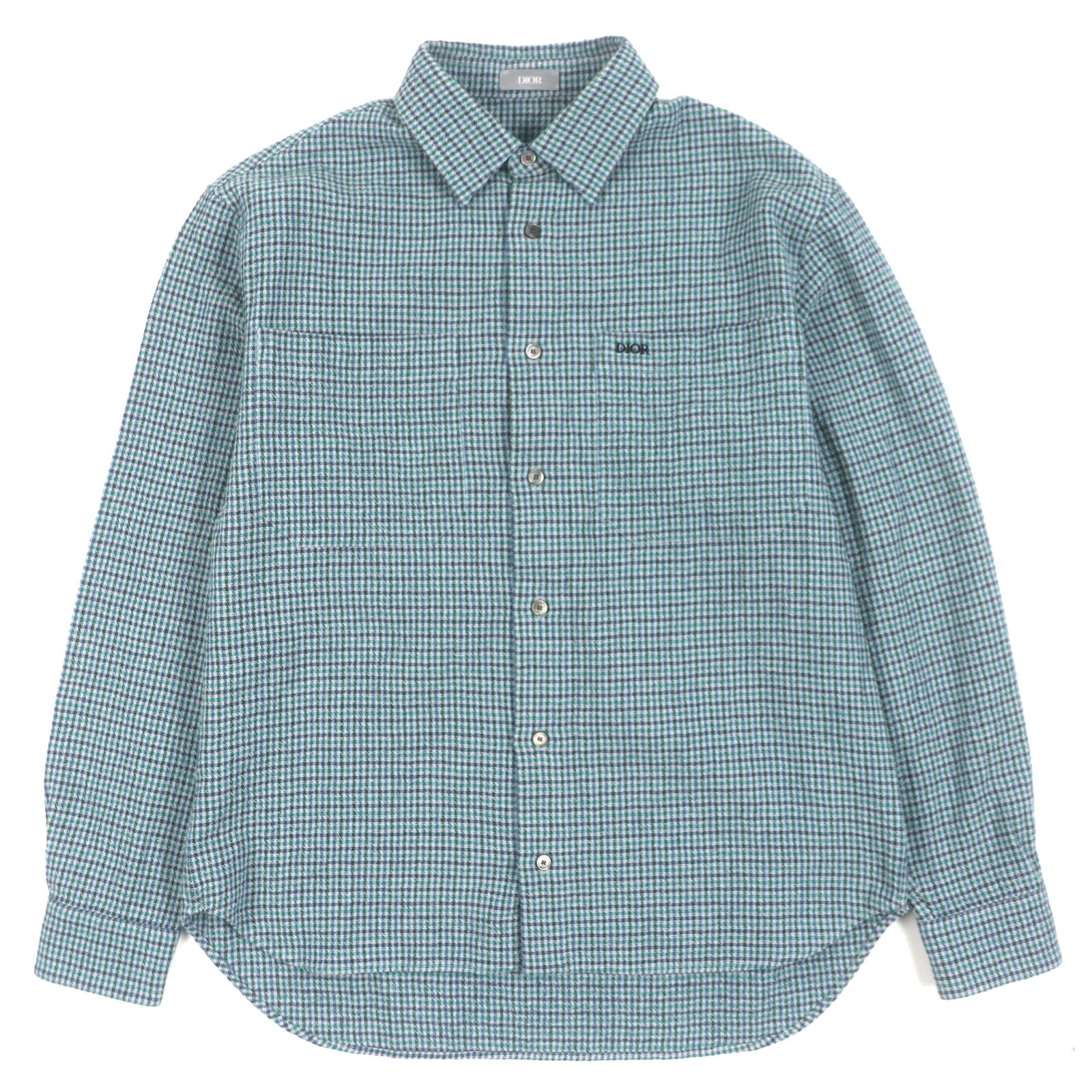 美品 ディオール オム
 長袖シャツ グリーン メンズ 37 313C533A5688