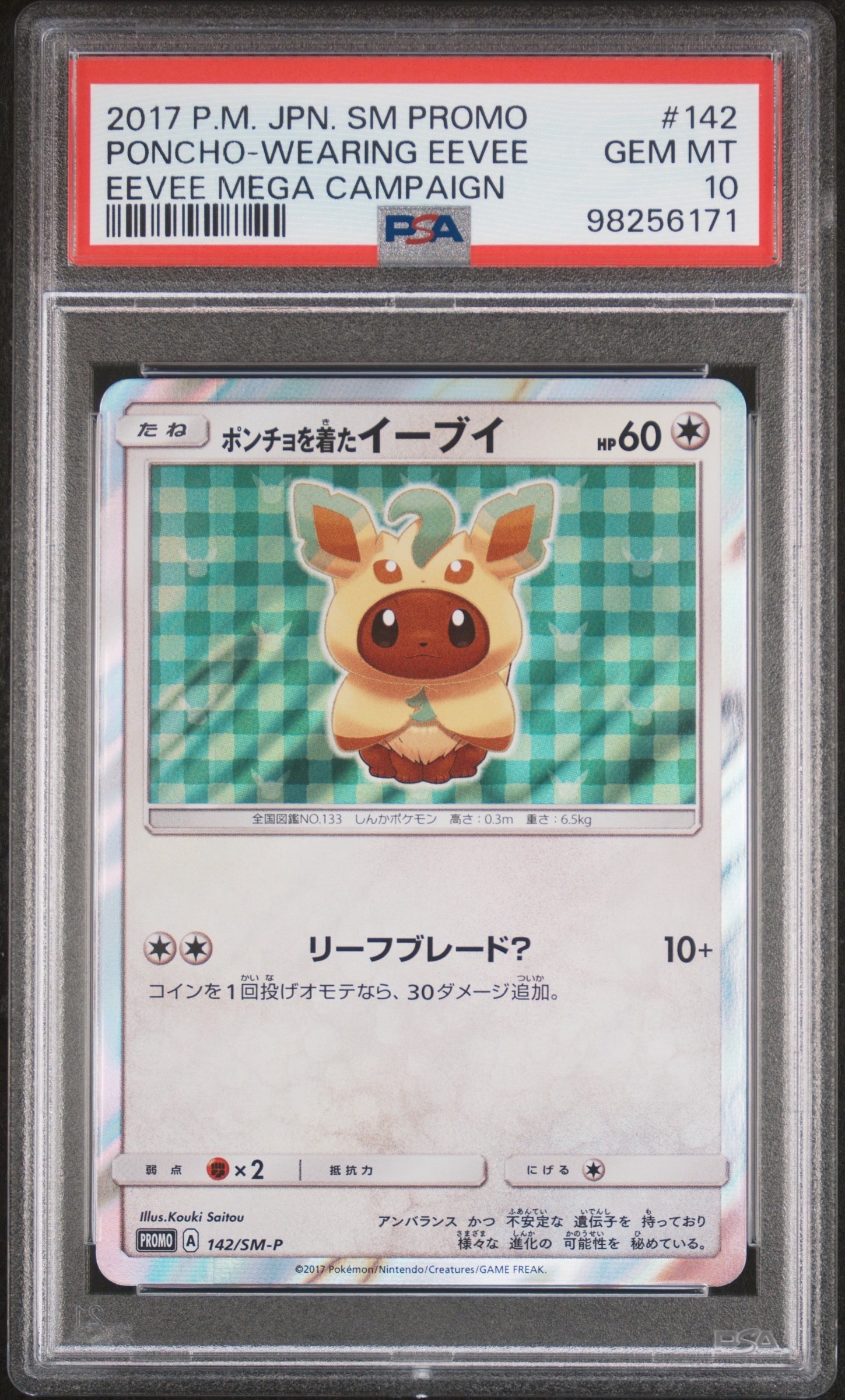ポンチョを着たイーブイ: プロモ[SM-P 142](プロモーションカード「SM