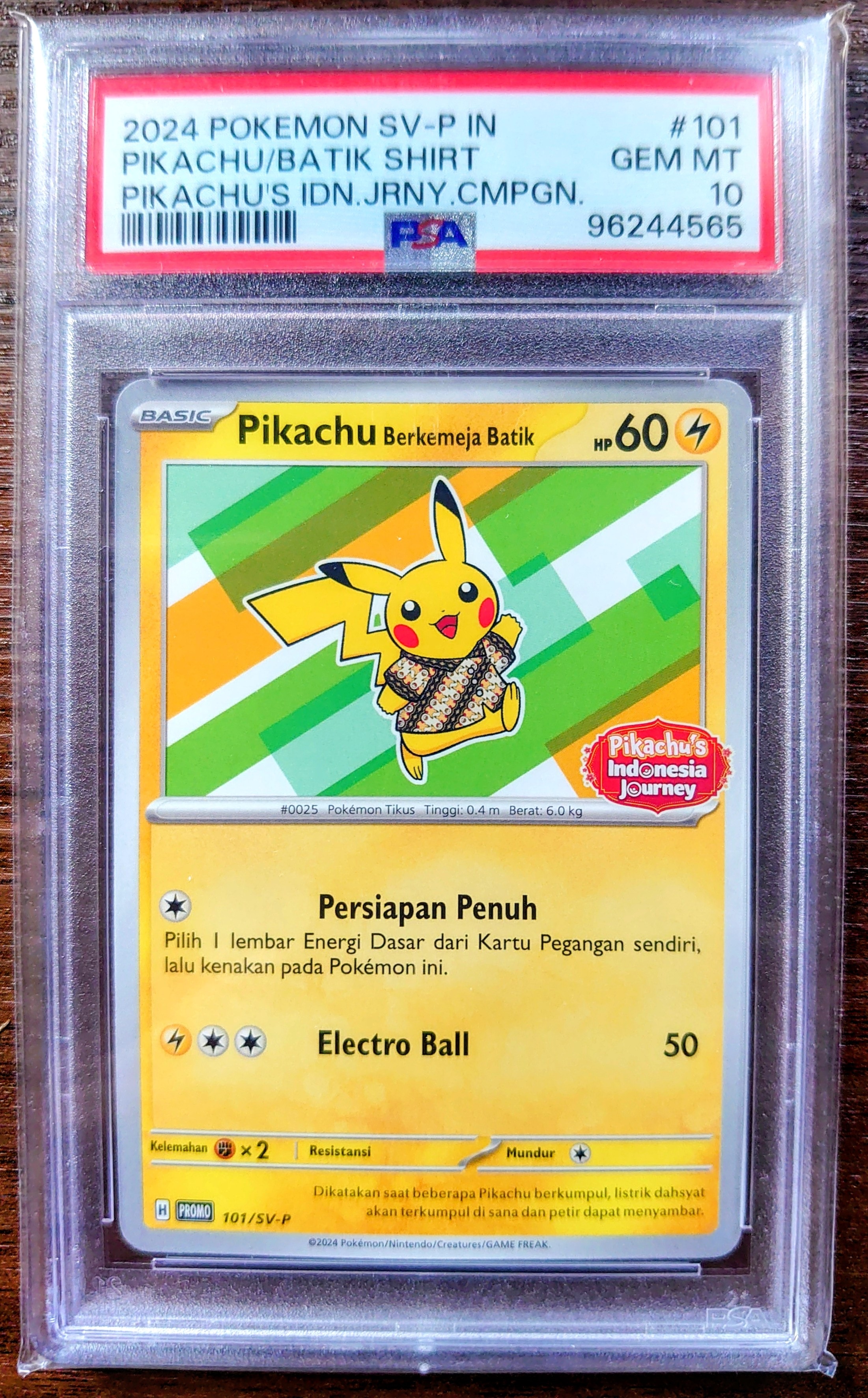 PSA10】バティックシャツを着たピカチュウ (ピカチュウ柄) P [SV-P 101