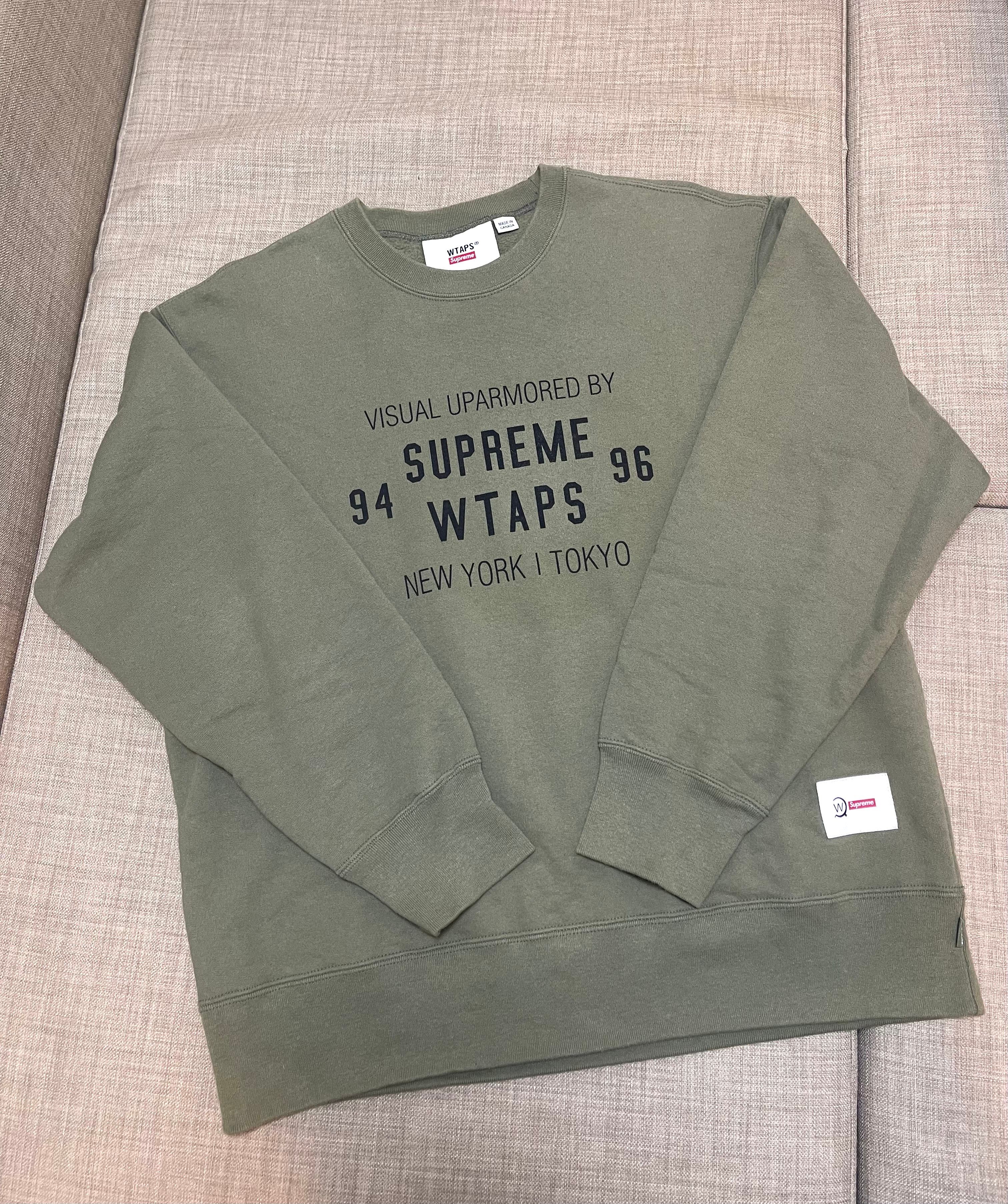 Supreme / WTAPS Crewneck "Light Olive"