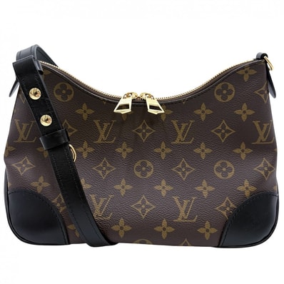 LOUIS VUITTON ルイヴィトン ショルダーバッグ モノグラム ブーローニュPM 肩掛け 斜め掛け ブラック 黒 M45831 ノワール ブラウン 茶 ゴールド金具 レディース【中古品】