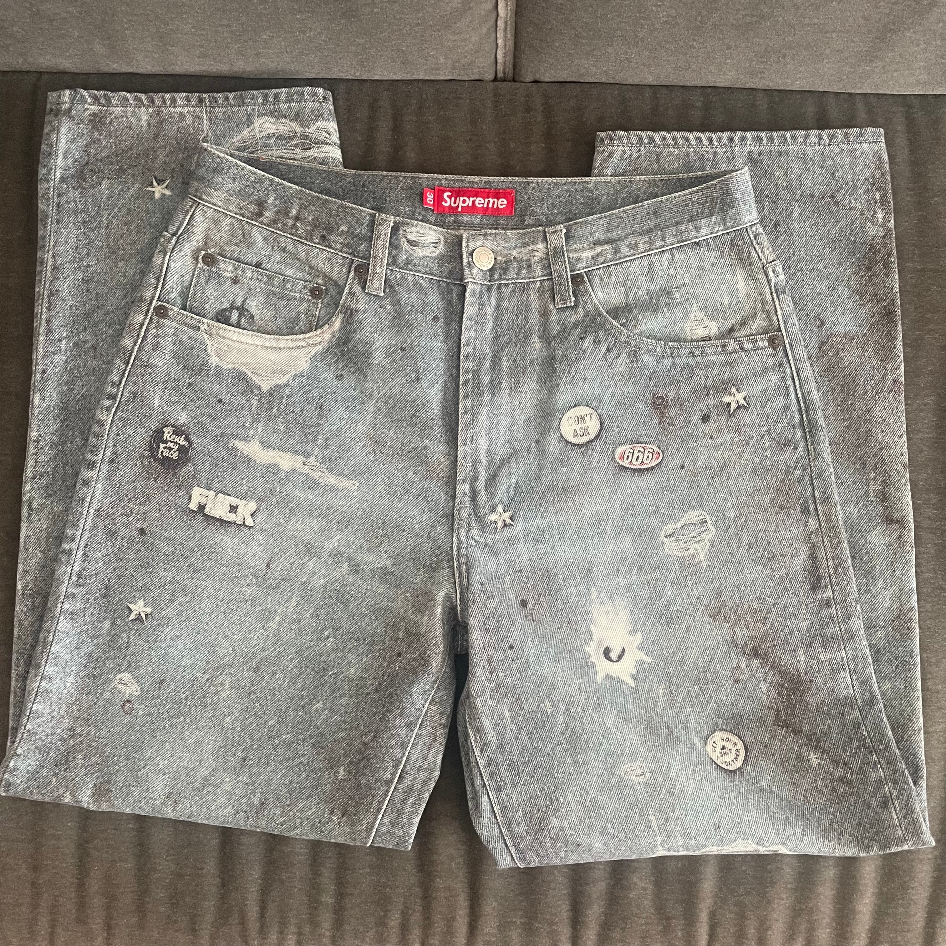 Supreme HJR Trompe Loeil Loose Fit Jean "Blue"