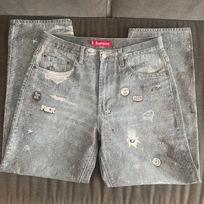 Supreme HJR Trompe Loeil Loose Fit Jean "Blue"
