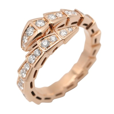 ブルガリ BVLGARI セルペンティヴァイパー リング ダイヤ リング・指輪 ジュエリー K18PG(ピンクゴールド) ダイヤモンド レディース クリア系 / ゴールド系 355976 【中古】