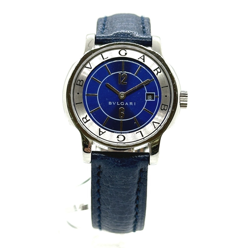 ブルガリ BVLGARI ソロテンポ JAL機内販売限定 ST29 クオーツ デイト 腕時計 SS シルバー