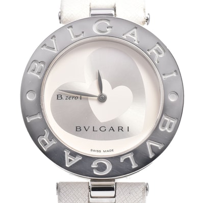 値下 ブルガリ BVLGARI BZ35S B.zero1 ダブルハート SS/レザー クォーツ レディース □#144105