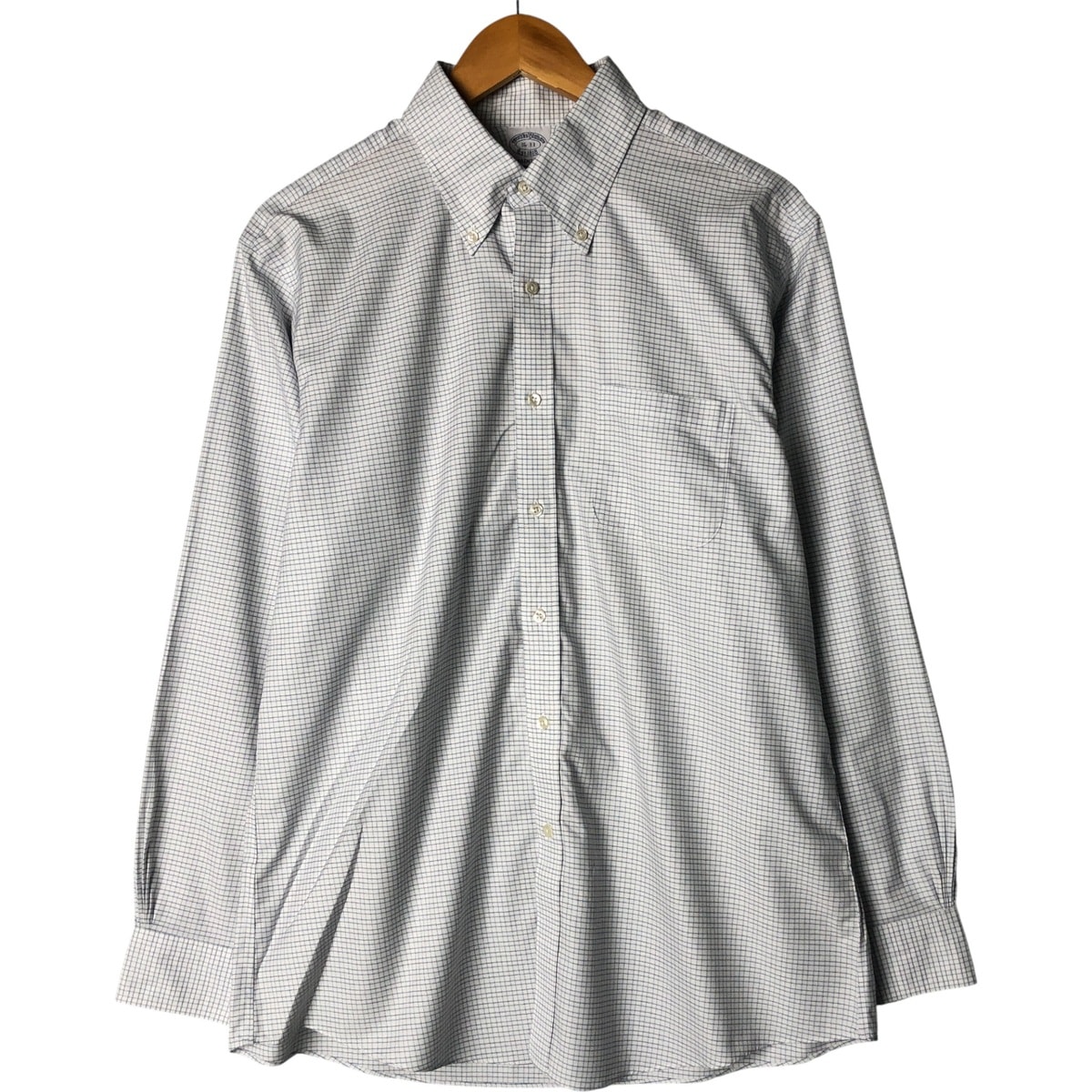古着 ブルックスブラザーズ Brooks Brothers Est.1818 REGENT FIT 長袖 ボタンダウンチェックシャツ メンズL相当/eaa585466