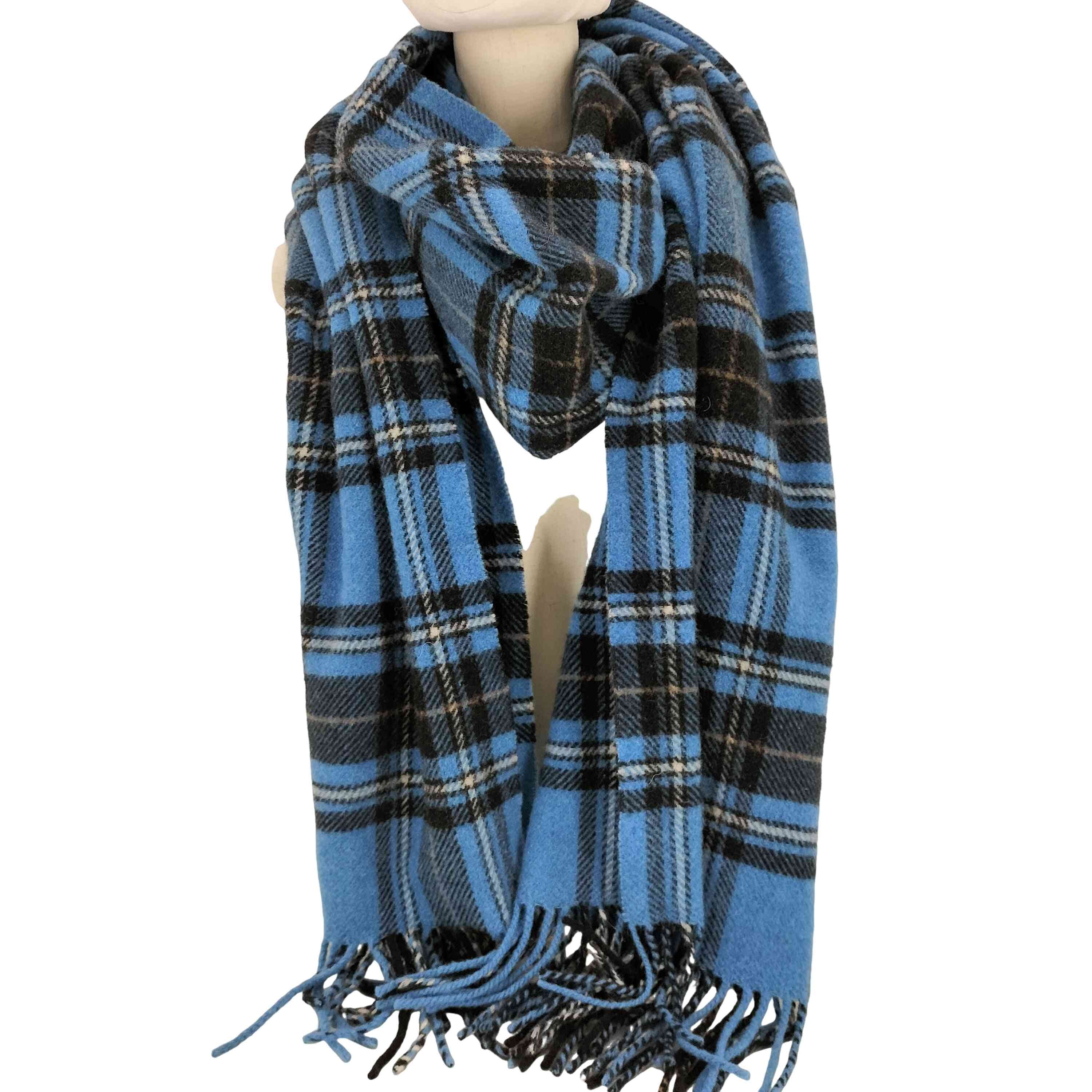 Recycled Wool Fringed Scarf Print【1140811721134】