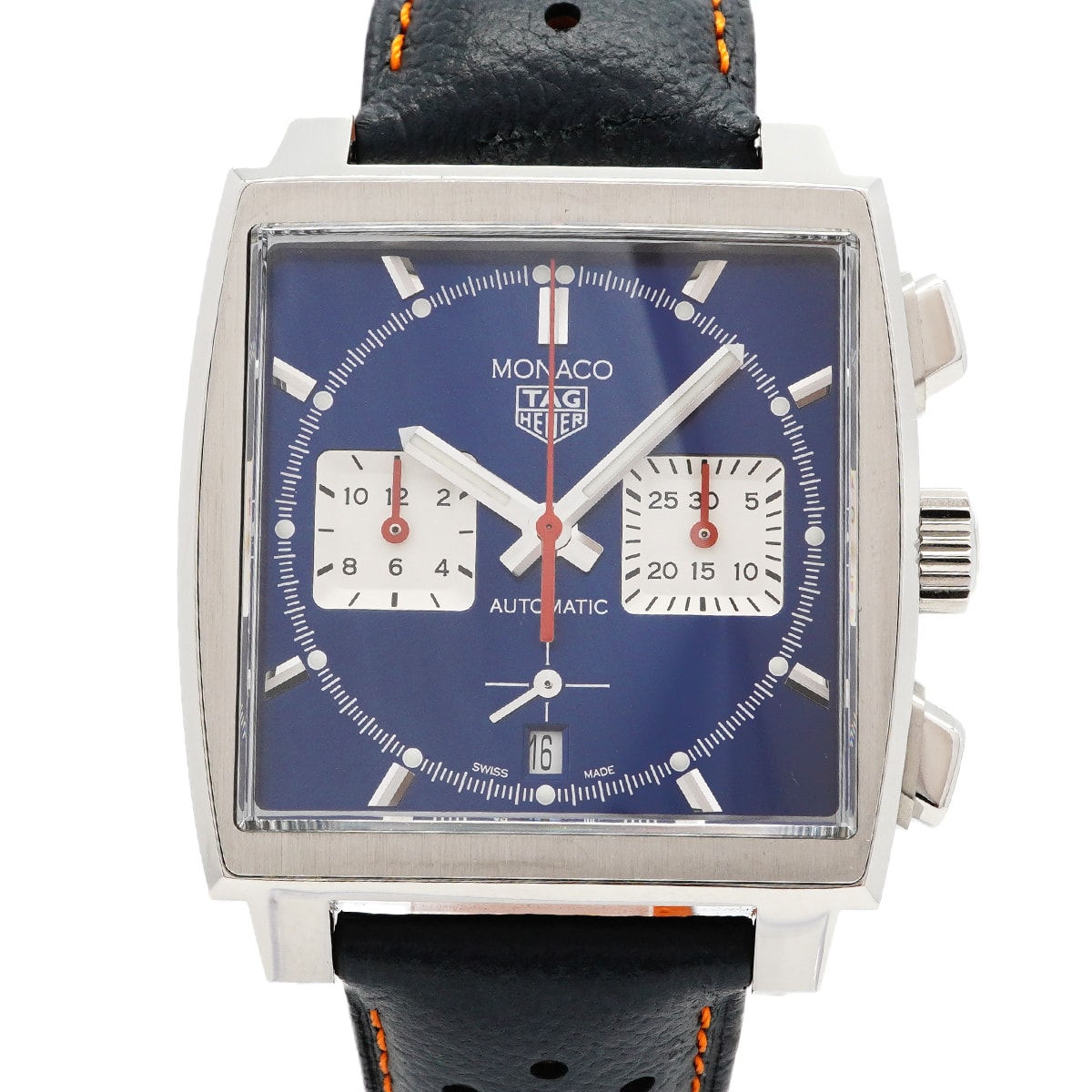 ★SALE【6wfc0254】タグホイヤー モナコ クロノグラフ CBL2111 青文字盤【中古】腕時計 メンズ