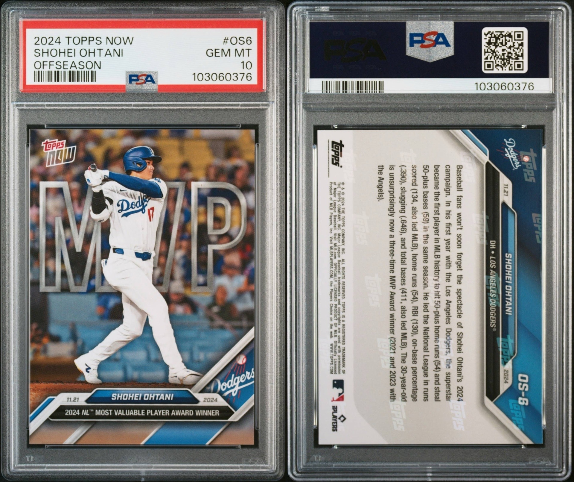 大谷翔平 [OS-6](2024 MLB トップスナウカード「LOOK FOR RELICS and AUTO-RELICS」)