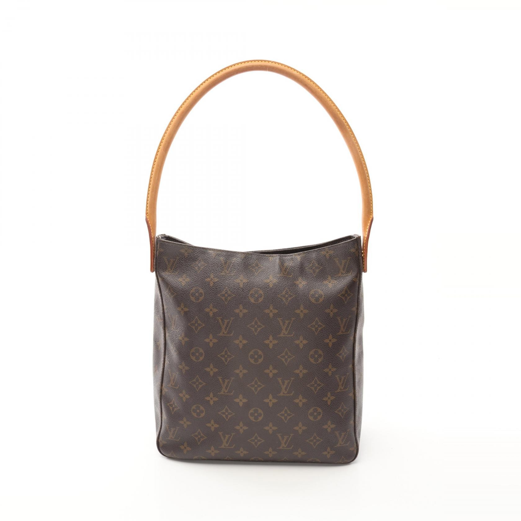 ルイ・ヴィトン LOUIS VUITTON ルーピングGM モノグラム ショルダーバッグ バッグ PVCコーティングキャンバス レザー レディース ブラウン系 M51145 【中古】
