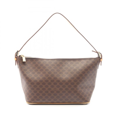 セリーヌ CELINE マカダム ハンドバッグ バッグ PVCコーティングキャンバス レザー レディース ブラウン系 【中古】