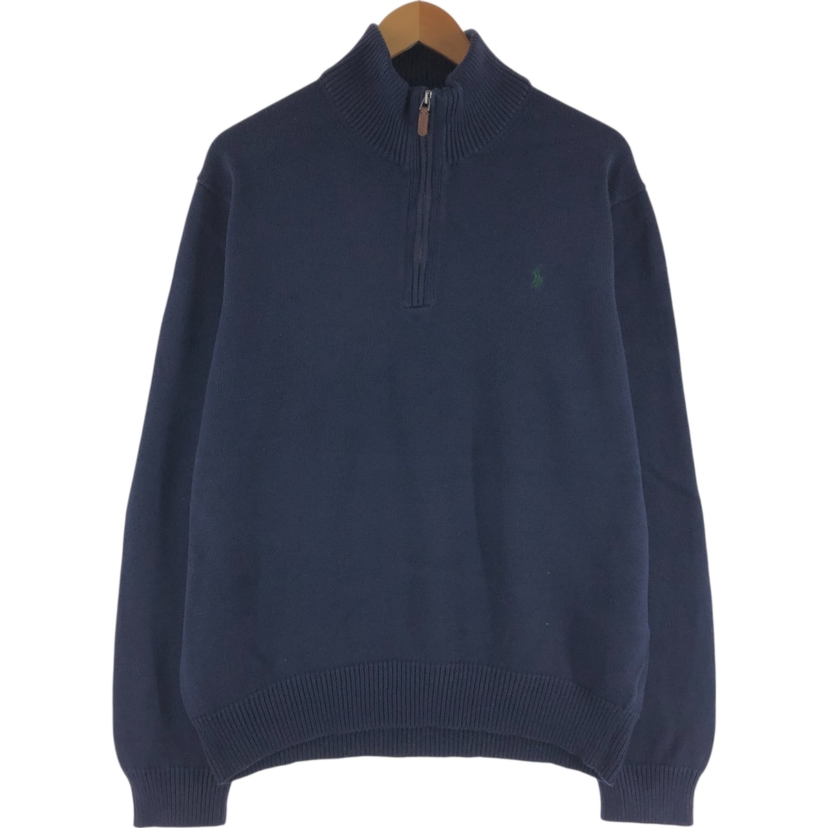 古着 ラルフローレン Ralph Lauren POLO RALPH LAUREN コットンニットハーフジップセーター メンズL相当/eaa472958
