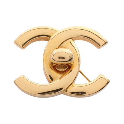 シャネル CHANEL ココマーク ターンロックモチーフ ブローチ アクセサリー GP(ゴールドメッキ) レディース ゴールド系 【中古】