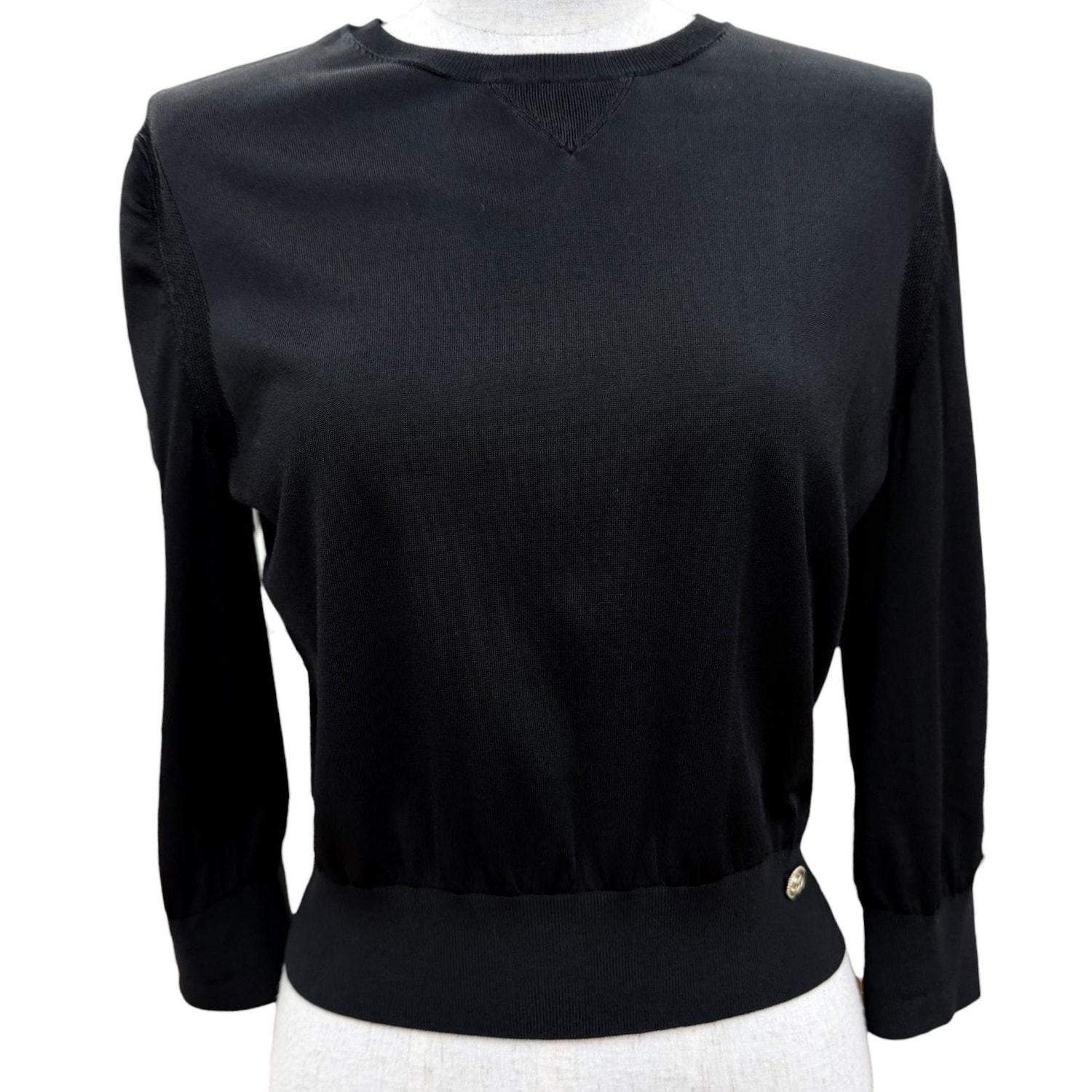 美品 シャネル ニット ブラック レディース 36 P64759K60717