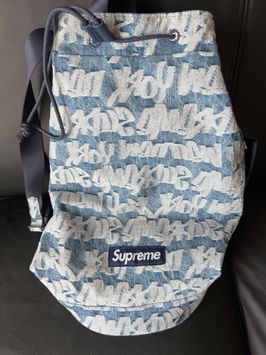 Supreme Fat Tip Jacquard Denim Backpack