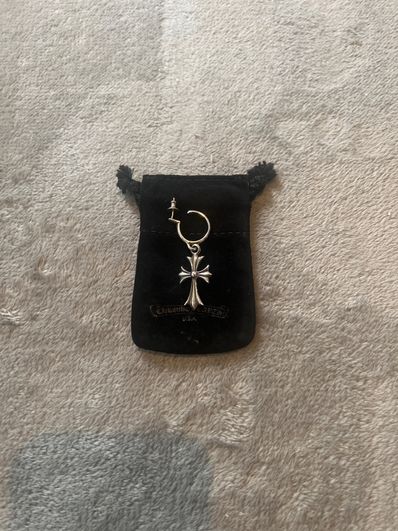 Chrome Hearts Hoop CH Cross Earrings "Silver"