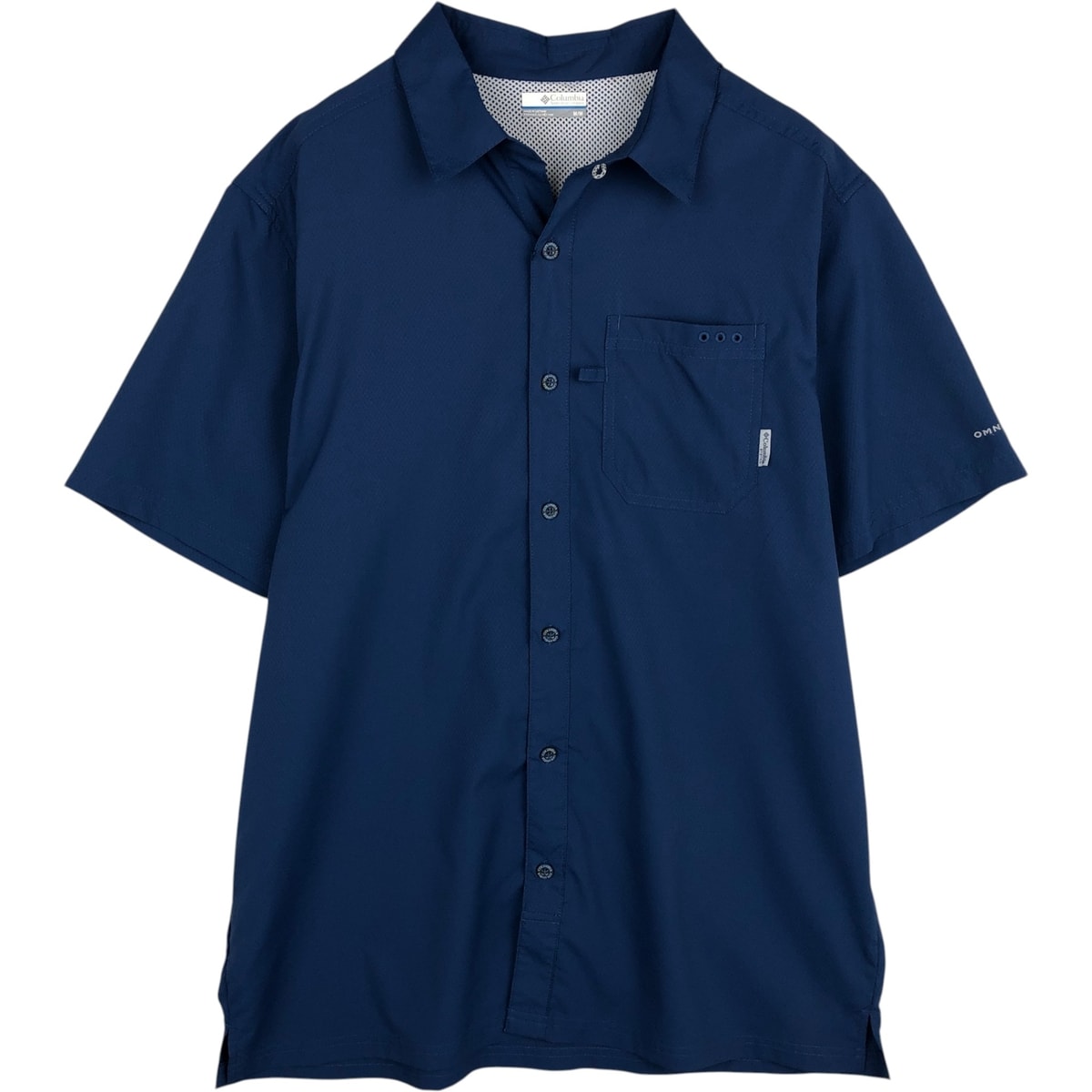 古着 コロンビア Columbia PFG 半袖 OMNI-SHADE オムニシェイド オープンカラー フィッシングシャツ ボックスシャツ メンズM相当/eaa635710