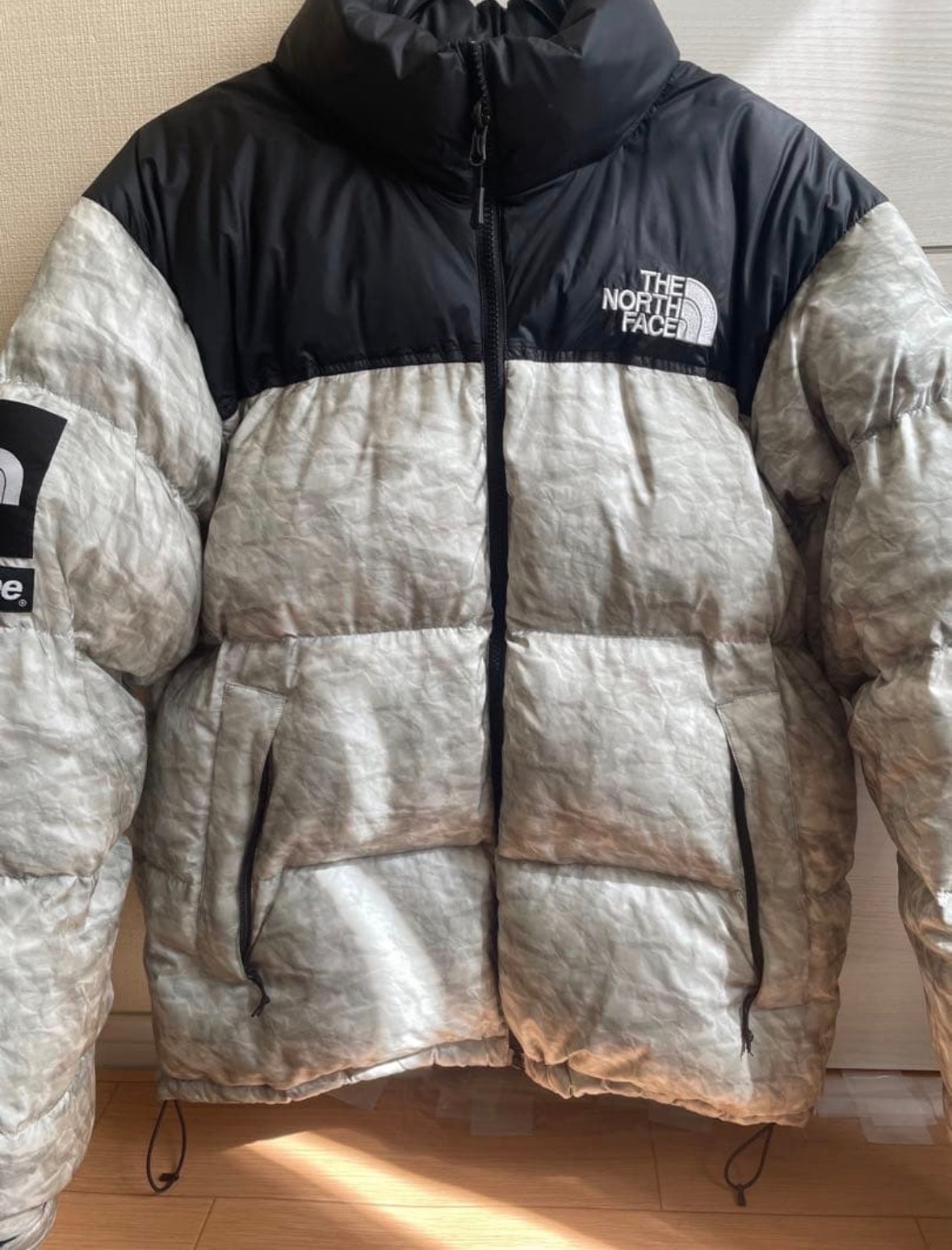 Supreme x The North Face Nuptse Jacket "White Paper Print"