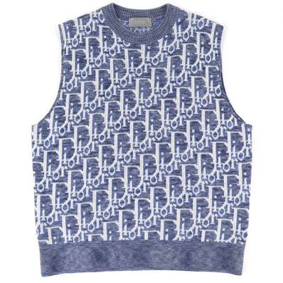 極美品 ディオール オム オブリーク ニットベスト L 393M662AT662