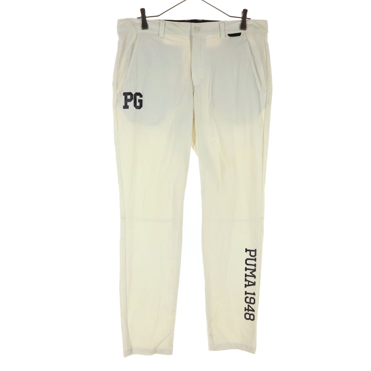 PUMA プーマ プリント ゴルフ ナイロンパンツ XL ホワイト
