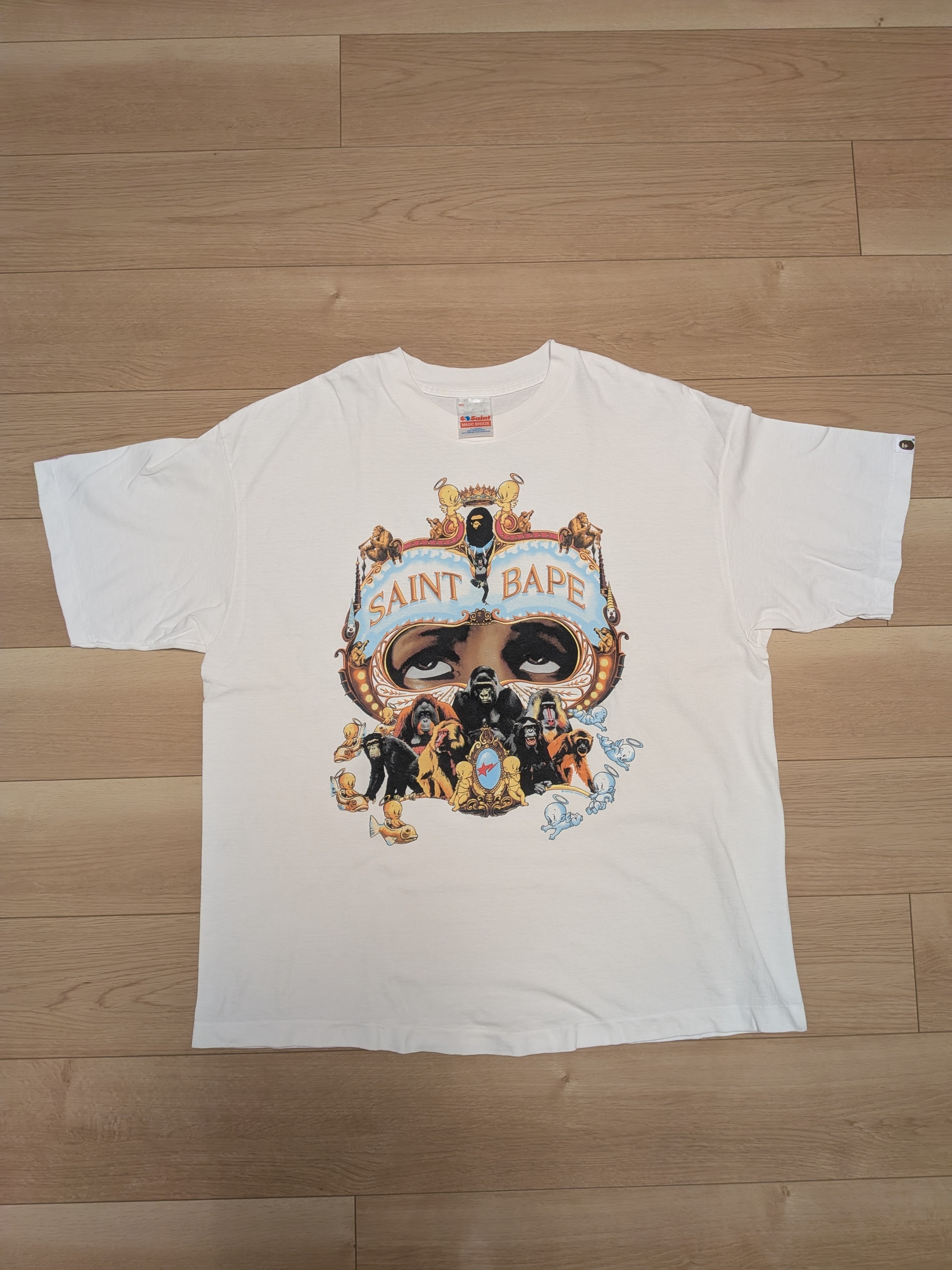 SAINT Mxxxxxx x A BATHING APE BAPE SS Tee Generation "White"