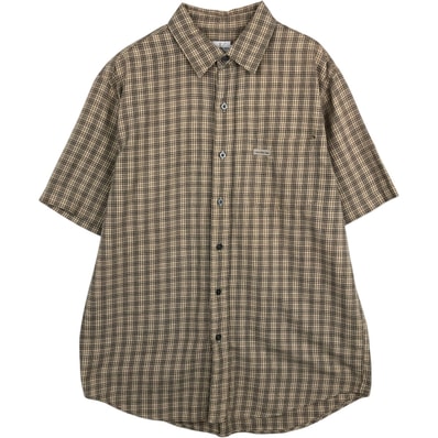 古着 90~00年代 カルバンクライン Calvin klein JEANS 半袖 コットン チェックシャツ メンズM相当 ヴィンテージ/eaa623276