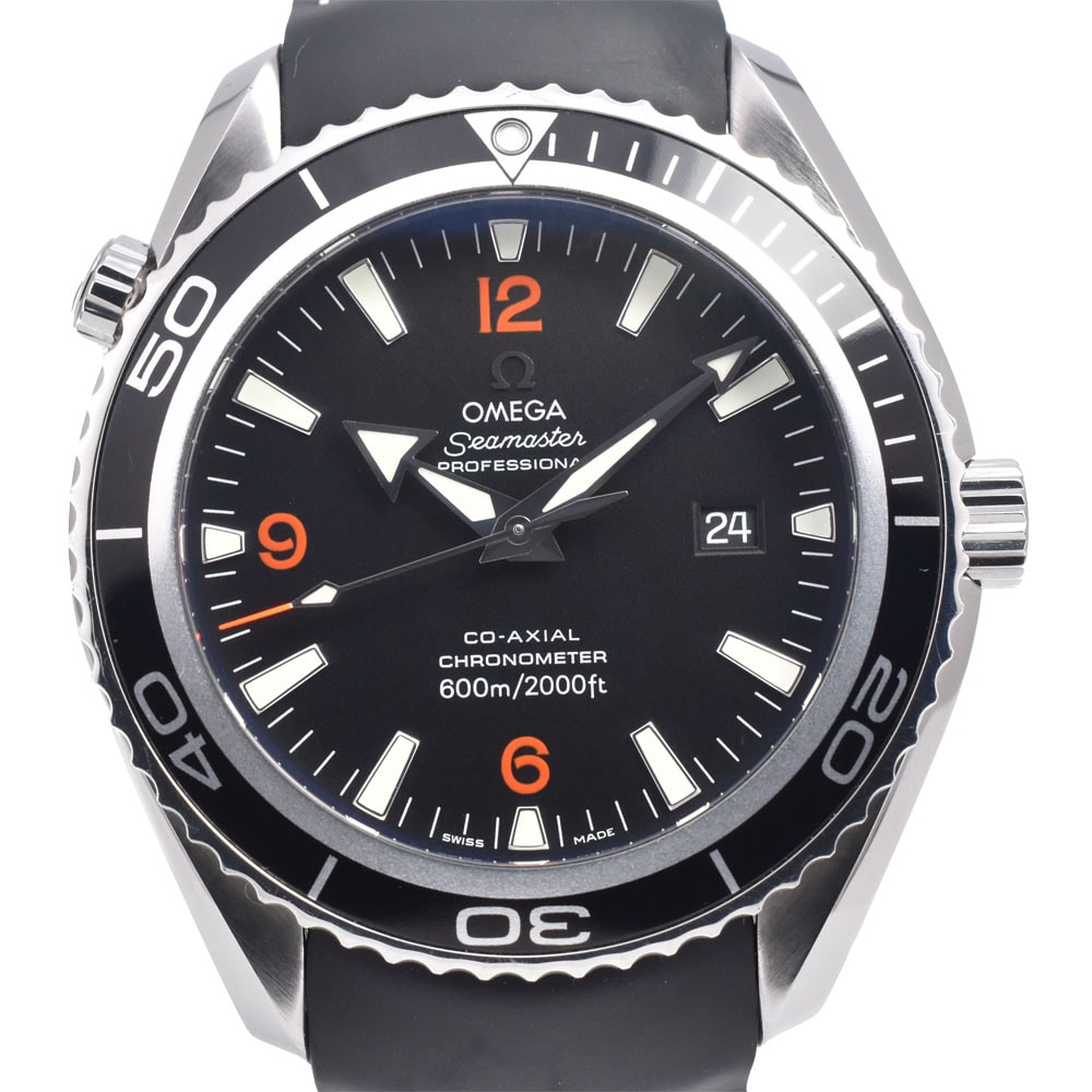 オメガ OMEGA 2900.51.82 シーマスター プラネットオーシャン ブラック 自動巻き メンズ 美品 腕時計 J#150071