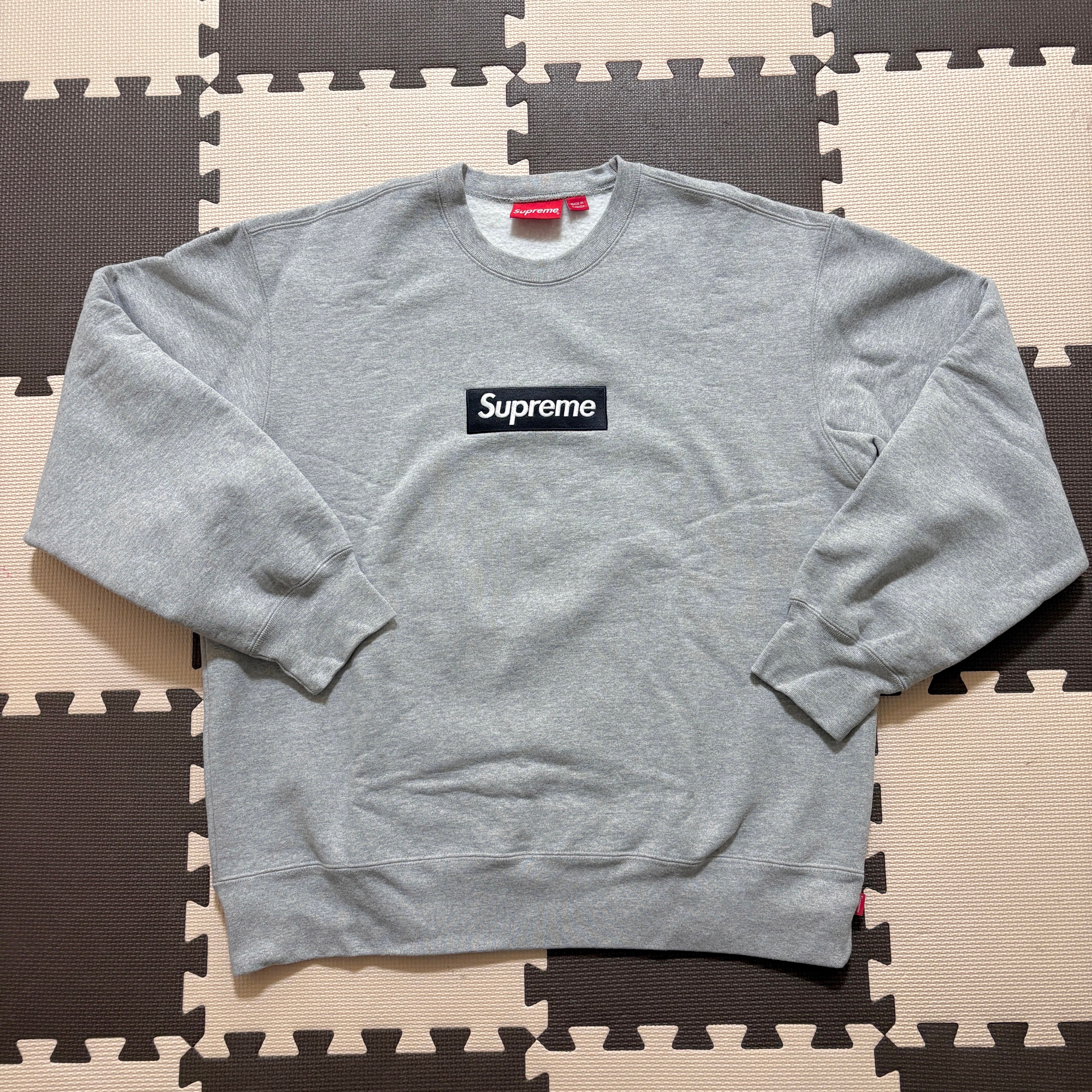 Supreme Box Logo Crewneck "Heather Grey" (22FW)