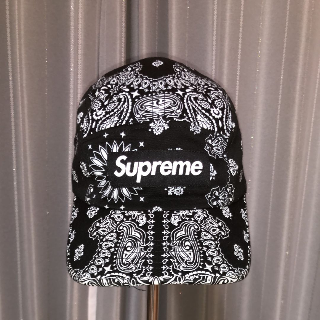 Supreme Bandana Camp Cap "Black"