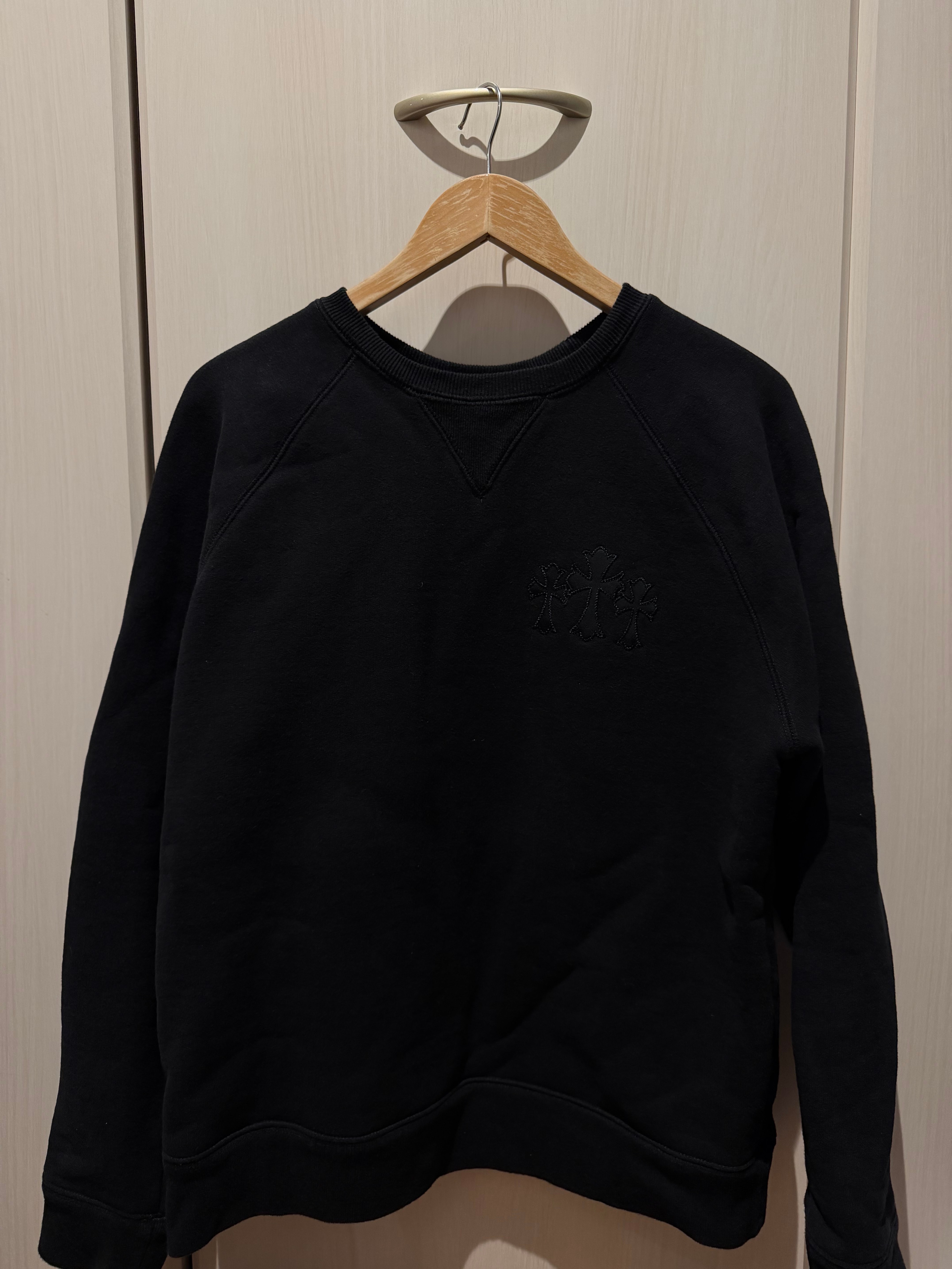 Chrome Hearts Back CH Logo Cemetery Cross Sweatshirt "Black"