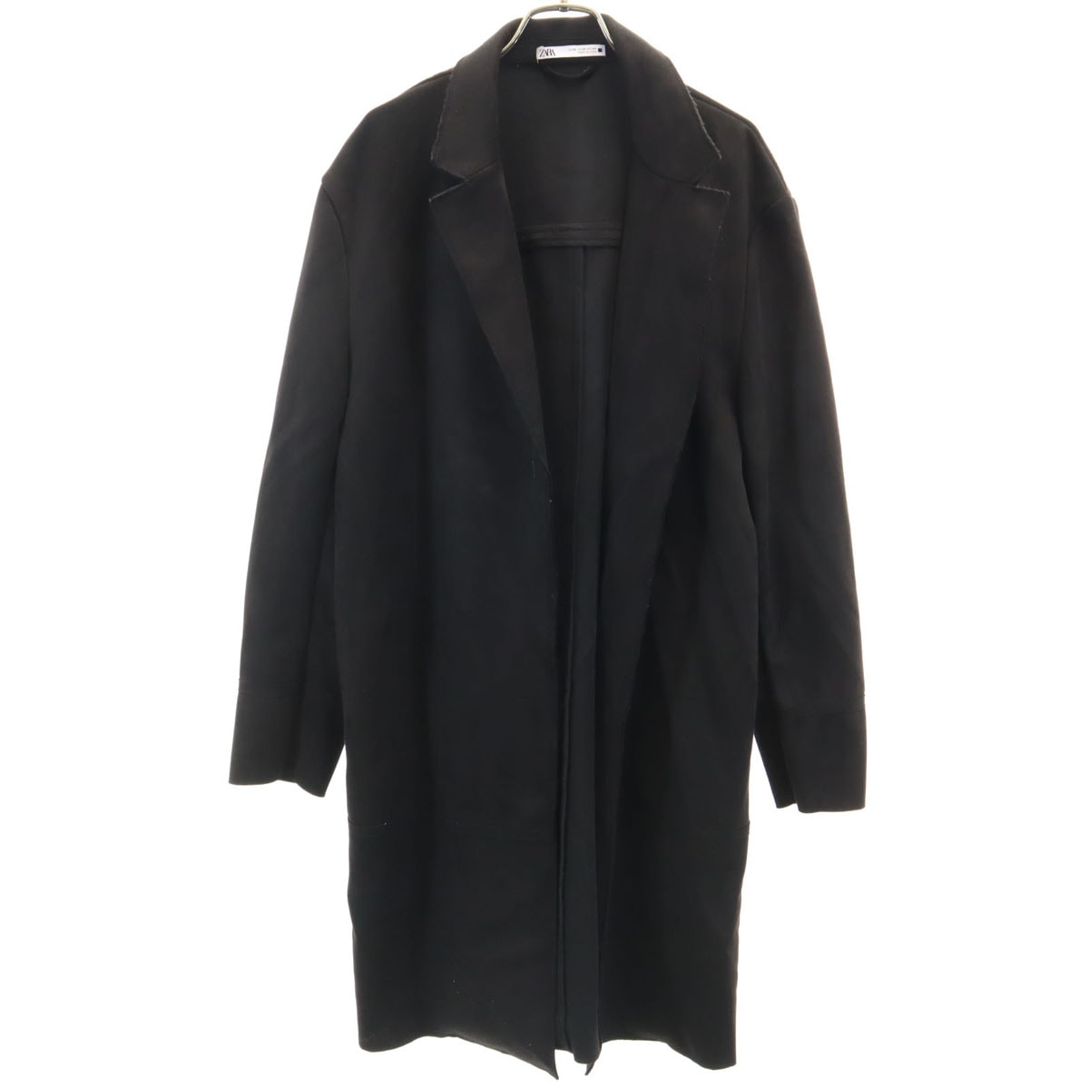 ZARA ザラ フェイクスェード ロングコート 40 ブラック