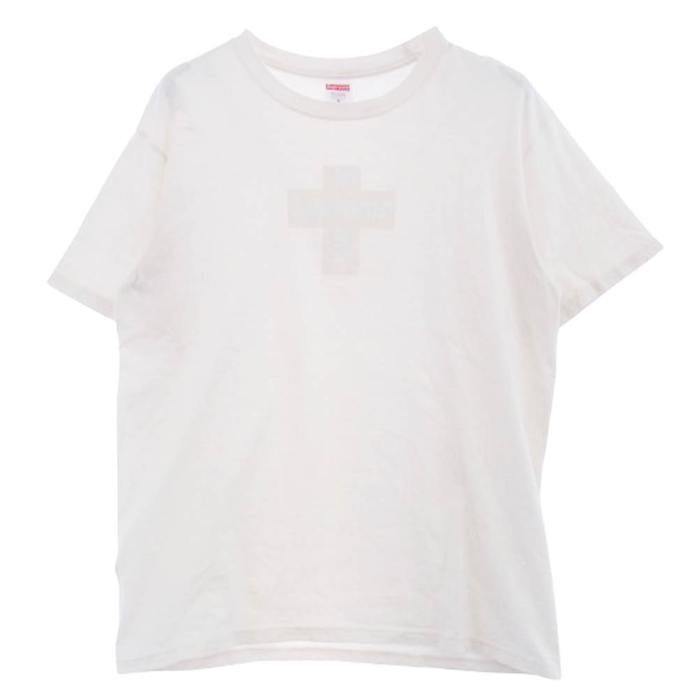 Supreme シュプリーム Tシャツ 20AW Cross Box Logo Tee クロス ボックス ロゴ 半袖 Tシャツ オフホワイト系 M【中古】