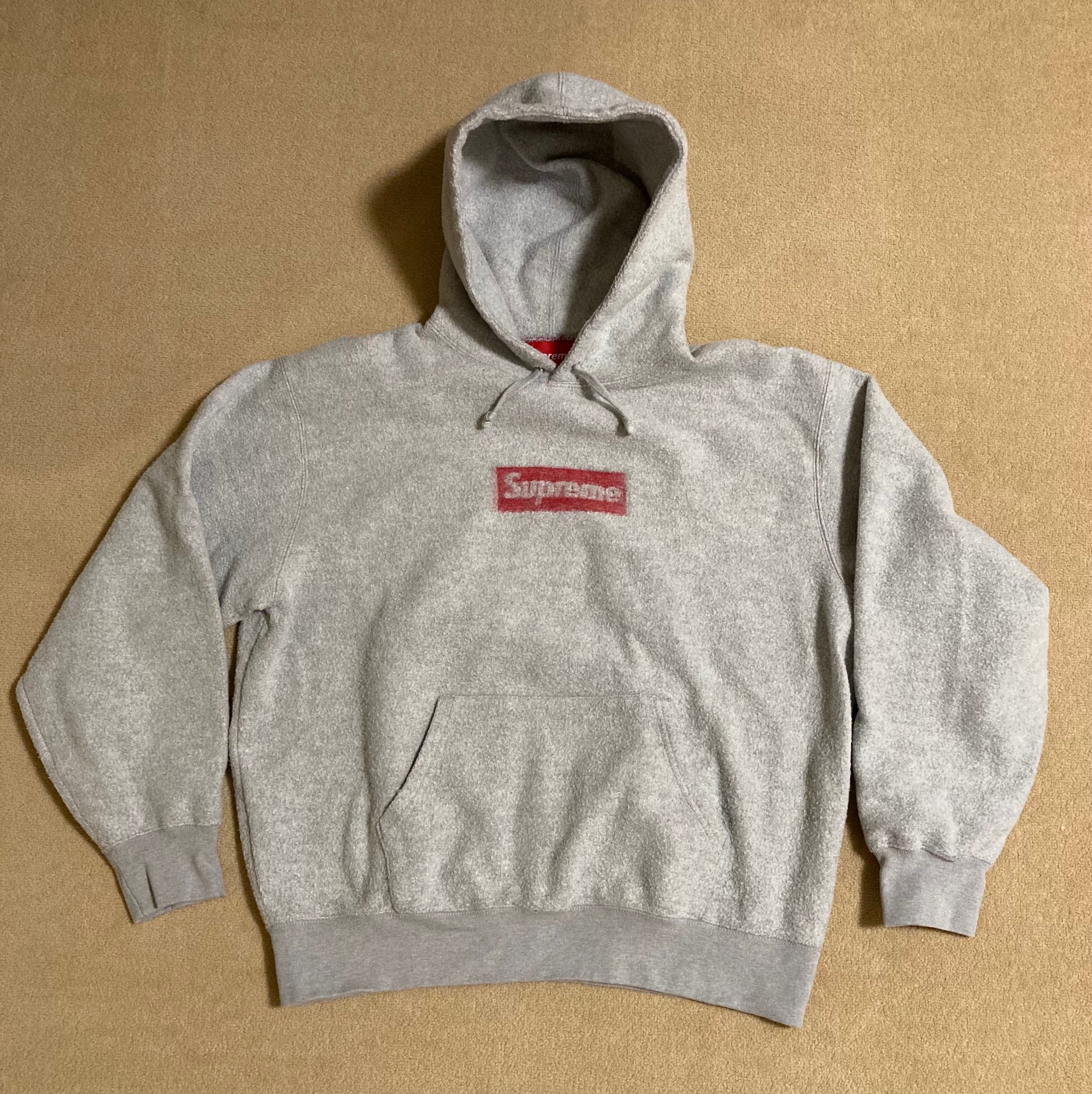 Supreme Inside Out Box Logo Hooded Sweatshirt "Heather Grey"
