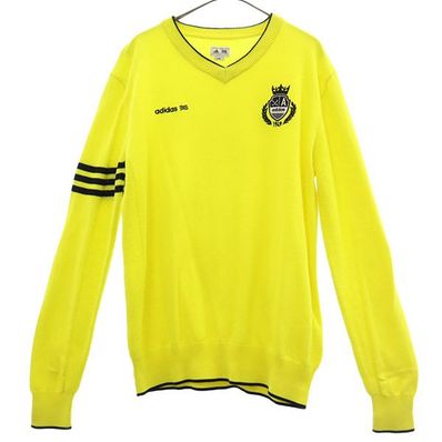 adidas ゴルフ 長袖 Vネック コットンニット セーター