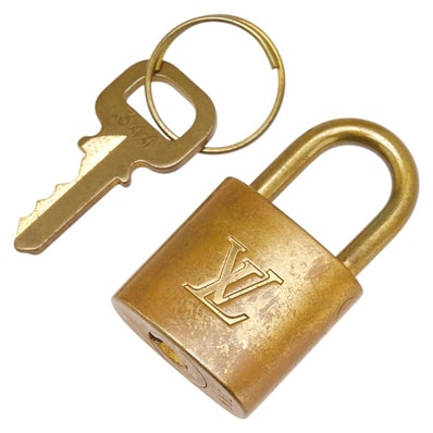 ルイ ヴィトン カデナ 南京錠 キー セット ゴールド メッキ レディース LOUIS VUITTON 【中古】