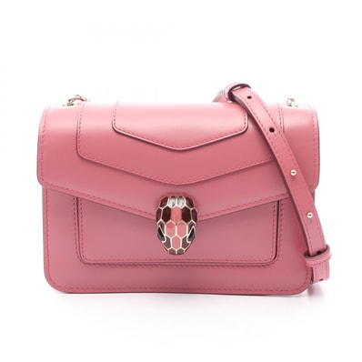 ブルガリ BVLGARI セルペンティ フォーエバー ショルダーバッグ バッグ レザー レディース ピンク系 289673 【中古】